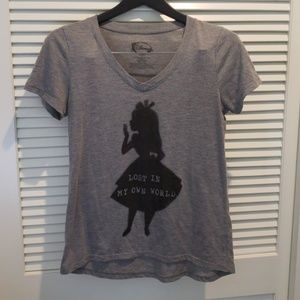 Disney alice in wonderland printed womens t shirt